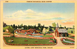 Texas Dallas Laurel Land Memorial Park Famous Botanical Rock Garden Curteich - Dallas