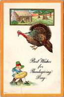 Thanksgiving Greetings With Turkey 1915 - Thanksgiving