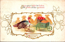 Thanksgiving Greetings With Turkey 1912 - Thanksgiving