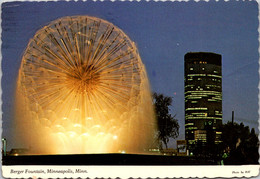 Minnesota Minneapolis Nite View Of Berger Fountain 1978 - Minneapolis