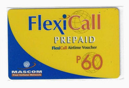 BOTSWANA RECHARGE FLEXICALL PREPAID P60 By MASCOM AIRTIME VOUCHER Date 01/10/2003 - Botsuana