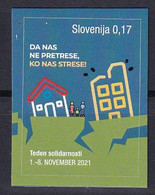 SLOVENIA  2021,RED CROSS,SOLIDARITY WEEK,ADHESIV,EARTHQUAKE,,ERDBEBEN,MNH - Slovenië