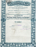 ACTION DE 500 FR CRISTALLERIE DE NANCY - P - R