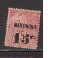 MARTINIQUE          N° YVERT  :     18   (Rouille)    NEUF AVEC  CHARNIERES     _ - Unused Stamps