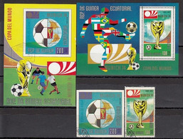 EQUATORIAL GUINEA Block 76-77,used,football - Used Stamps
