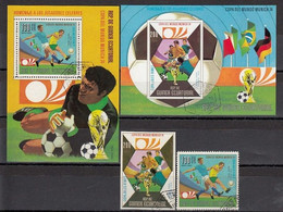 EQUATORIAL GUINEA Block 86-87,used,football - Used Stamps