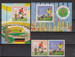 EQUATORIAL GUINEA Block 95-96,used,football - Used Stamps