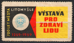 Litomyšl Leitomischl City Anniv. COAT OF ARMS Lily Bohemia 1959 Czechoslovakia Czechia LABEL CINDERELLA VIGNETTE - MNH - Otros & Sin Clasificación