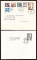 ICELAND 1939 FDC Daily Issues 1 Eyr - 2 Kr On Two Perfect Covers, Mi# 208-14 - Briefe U. Dokumente