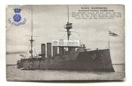 HMS Hampshire, British Armoured Cruiser - Old Postcard - Oorlog