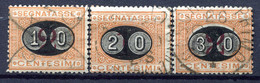 Z2859 ITALIA REGNO Segnatasse 1890-91 Mascherine, Serie Completa, Usata, Sassone 17-19, Valore Catalogo € 90, Ottime Con - Segnatasse