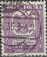 POLAND 1933 Official - (No Value) - Mauve FU - Service