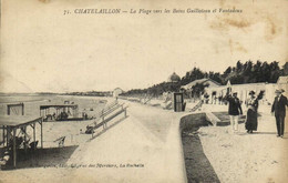 CHATELAILLON  La Plage Vers Les Bains Guilloteau Et Vantadoux Animée RV - Châtelaillon-Plage