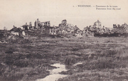 RUINES DE WESTENDE     1914 - 1918 -   PANORAMA DE LA ROUTE - Westende