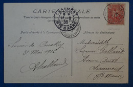 H7 GUINEE FRANCAISE BELLE CARTE 1908 POUR CHAUMONT FRANCE+AFFRANCHISSEMENT PLAISANT - Lettres & Documents