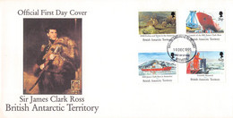 BRIT. ANTARCTIC TERR. - FDC 1991 SIR JAMES CLARK ROSS  Mi #185-188 / YZ190 - FDC