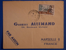 L25 GUINEE BELLE LETTRE ASSEZ RARE 1936 PETIT BUREAU N’Zérékoré POUR MARSEILLE FRANCE+ TAB +AFFRANCH INTERESSANT - Storia Postale
