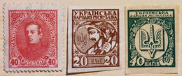 UCRAINA OCCIDENTALE 1918-19  YT 40-42-142 - Ucrania Occidental