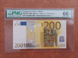 200 EURO SPANIEN(V), T001A, DUISEMBERG, UNCIRCULATED PMG 66 - 200 Euro