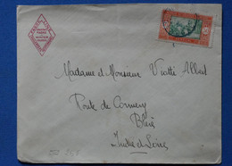 T18 SENEGAL AOF BELLE LETTRE 1937 PAR AVION DAKAR POUR BLERE FRANCE + 5 CACHETS+ AFFRANCH. INTERESSANT - Covers & Documents