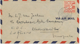CURACAO 9.9.1940, 20 C. Airmail Issue As Single Postage On Very Fine Re-directed Airmail Cover To Venezuela - Curaçao, Antilles Neérlandaises, Aruba
