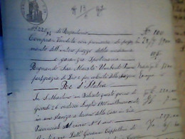 1900 -ROGITO NOTARILE PER COMPRAVENDITA  CARTA BOLLATA  S SAN MARTINO BELISETO CR IJ867 - Manuscripts