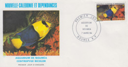 Enveloppe  FDC  1er  Jour    NOUVELLE  CALEDONIE     Aquarium  De  Nouméa   1984 - FDC