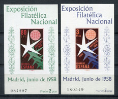 España 1958. Edifil 1222-23 ** MNH. - Blocs & Hojas