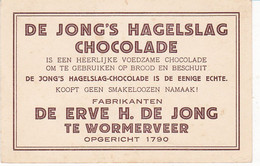 Wormerveer De Jong Chocolade Reclame Apeldoorn Paleis Het Loo OB1180 - Wormerveer