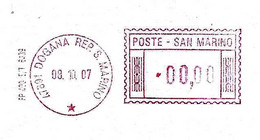 SAN MARINO - 2007 HERMES Finanziaria - Ema Affrancatura Meccanica Rossa Red Meter Su Busta Non Viaggiata - 5776 - Covers & Documents