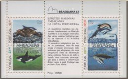PORTUGAL  Block 41, Gestempelt, Int. Briefmarkenausstellung BRASILIANA ’83: Bedrohte Meeressäugetiere, 1983 - Blokken & Velletjes