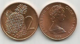 Cook Islands 2 Cents  (tene) 1975.  High Grade - Cookeilanden