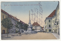 Stadt St. Veit - Oberer Platz Mit Cafe Carinthia Old Postcard Posted 1916 B211110 - St. Veit An Der Glan