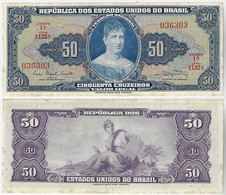 Brazil 50 Cruzeiros Banknote Amato 28 Pick 169 Year 1961 Princess Isabel XF - Brasilien