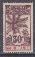 Mauritanie N° 8 X Partie De  Série Palmiers : 30 C. Brun Sur Chamois,  Trace De  Charnière Sinon TB - Unused Stamps