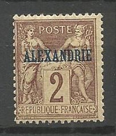 ALEXANDRIE  N° 2 NEUF* TRACE DE  CHARNIERE / MH - Neufs