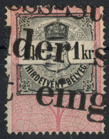 K.u.K KuK 1873 Hungary Advertising Stamp Stempelmarke Ankündigungs Stempel Hirdetvény Revenue Tax 1 Kr. Perf. 13 WMK - Steuermarken