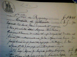 1900 -ROGITO NOTARILE PER COMPRAVENDITA  CARTA BOLLATA SCANDOLARA RIPA  D'OLIO CR IJ869 - Manuscripts