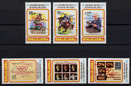 Nicaragua, 1980, Rowland Hill, UPU, Olympic Games Moscow, United Nations, Red Overprint, MNH, Michel 2085-2090a - Nicaragua