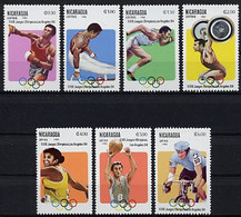 Nicaragua, 1983, Olympic Summer Games Los Angeles, Sports, MNH, Michel 2346-2352 - Nicaragua