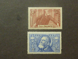 FRANCE, Année 1936, YT N° 318 Et 319 Neufs MH, Jean Jaurès (cote 19 EUR) - Unused Stamps