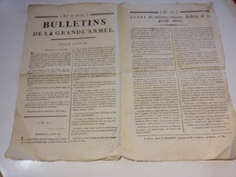 Napoléon Empire 3 BULLETIN De La Grande Armée ( Double Feuille N° 70 Et 71 - Feuille N° 72 ) Finckenstein 1807 - Dantzig - Posters