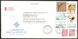 FINLAND Finnland Suomi 1976 R-Brief Deco 7-fach Marken-frankiert Recommandée étranger Einschreiben Ausland Registered - Storia Postale