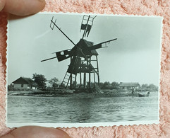 Romania Romanian 1950s Period Danube Water Mill Watermill Wind Mill Windmill Photo Foto Candid Windmuhle Muhle Foto 02 - Guerra, Militares