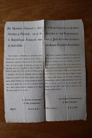 Placard AN 3   Troupes D'Occupation Française à AMSTERDAM En 2 Langues  Hollande Pays Bas - Historische Documenten