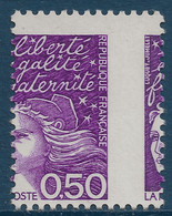 FRANCE Mariannne De LUQUET 1997 N°3088f** 0.50c Avec Variété Piquage à Cheval Latéral Spectaculaire  TTB - Unused Stamps