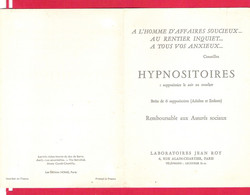 Carton Publicitaire 2 Volets Laboratoires Jean Roy Somnifères Hypnositoires Gravure Riches Heures Du Duc De Berry - Publicidad