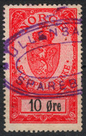 NORWAY NORGE - Official Fiscal Tax Revenue Stamp / Coat Of Arms - Used - Revenue Stamps