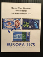SHOWPEX EXHIBITION 5/7 AVRIL 1973  MANCHESTER BLOC M/S S/S MNH Surcharge EUROPA 1975 Overprint SPECIMEN - 1975