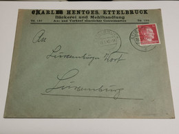 Enveloppe, Charles Hentges Ettelbruck. Oblitéré 1942 - 1940-1944 Occupation Allemande